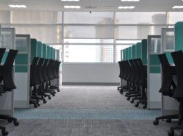 The four-day week trials mostly didn’t test a four-day week Empty office chairs at cubicles