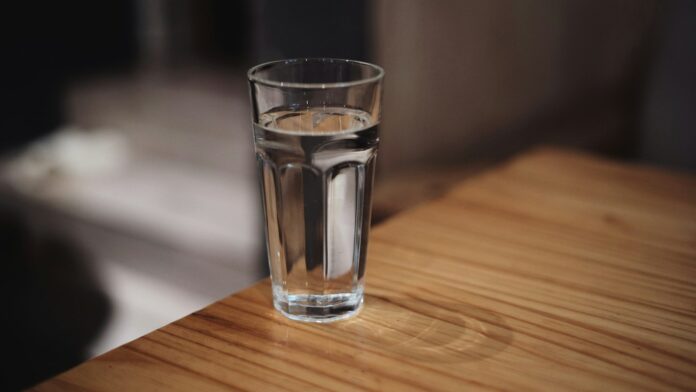 water-glass A glass of water on a wooden surface